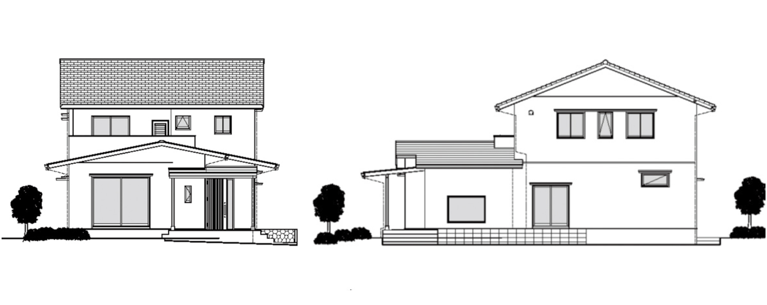 スタイリッシュな二階建て